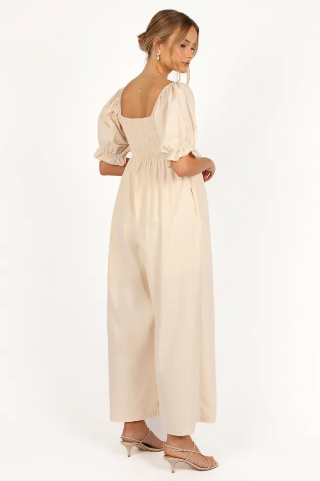 Jumpsuits and Rompers Petal and Pup Women Juliette Jumpsuit Ecru