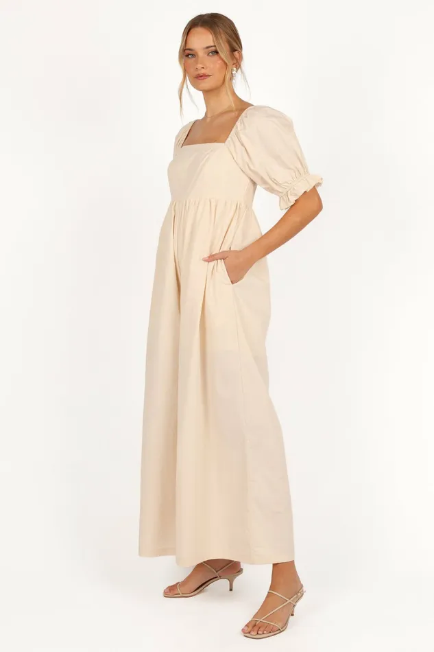 Jumpsuits and Rompers Petal and Pup Women Juliette Jumpsuit Ecru
