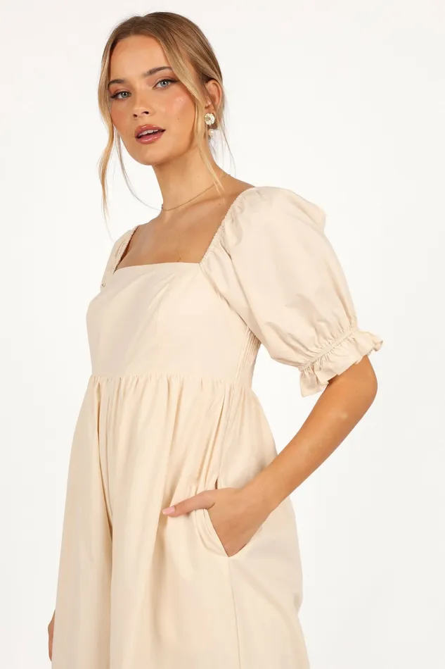 Jumpsuits and Rompers Petal and Pup Women Juliette Jumpsuit Ecru