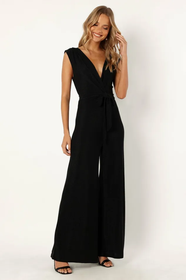 Jumpsuits and Rompers Petal and Pup Women Nora Wide Leg Jumpsuit Black