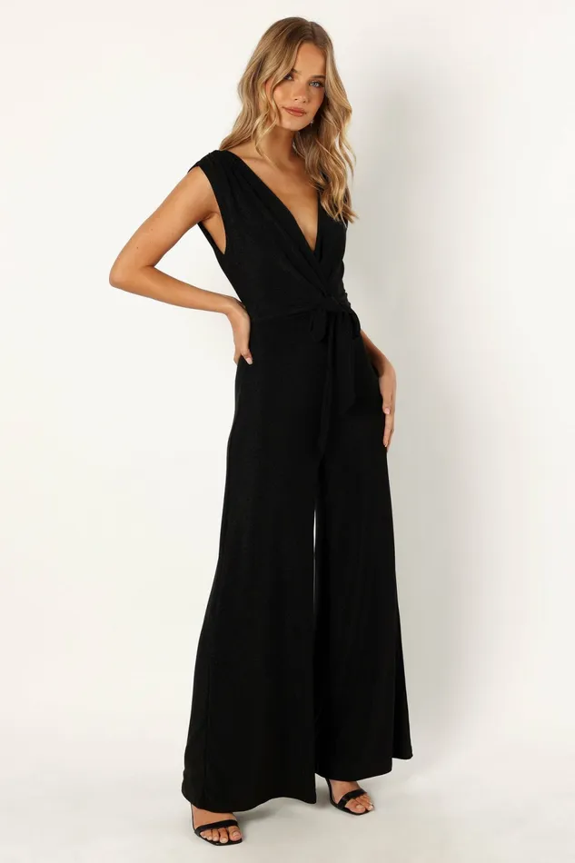 Jumpsuits and Rompers Petal and Pup Women Nora Wide Leg Jumpsuit Black