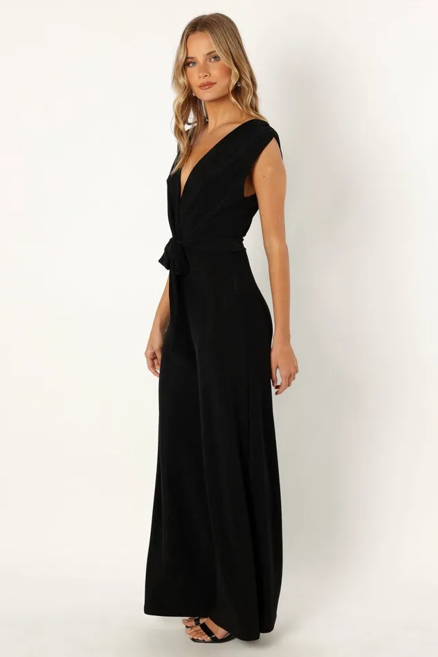 Jumpsuits and Rompers Petal and Pup Women Nora Wide Leg Jumpsuit Black
