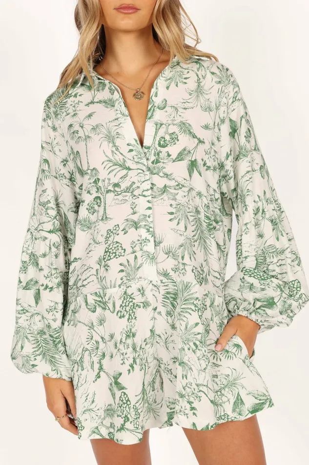Jumpsuits and Rompers Women Elsa Playsuit Green Petal and Pup