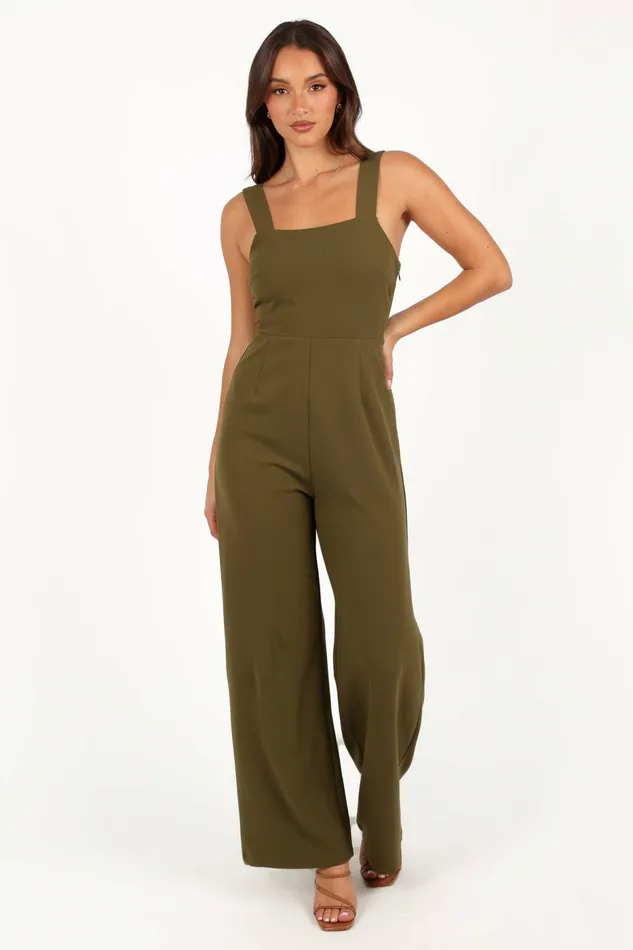 Jumpsuits and Rompers Women Petal and Pup Hyatt Jumpsuit Olive