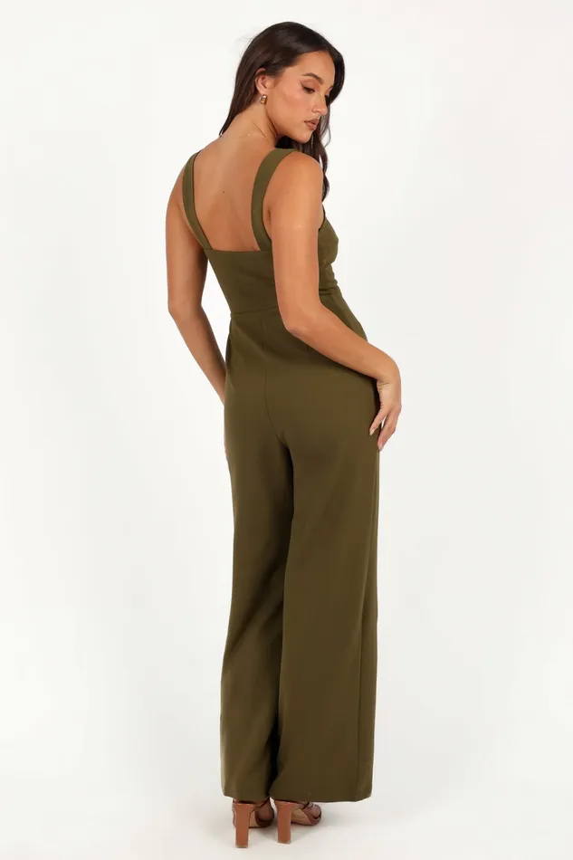 Jumpsuits and Rompers Women Petal and Pup Hyatt Jumpsuit Olive