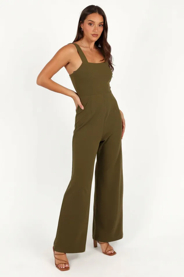 Jumpsuits and Rompers Women Petal and Pup Hyatt Jumpsuit Olive