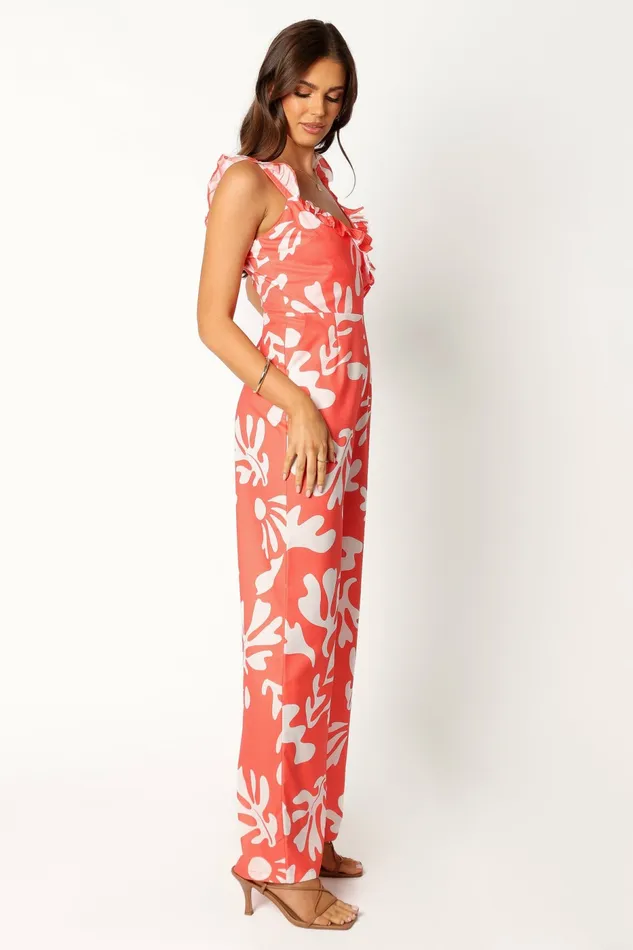 Jumpsuits and Rompers Women Petal and Pup Payton Jumpsuit Melon White