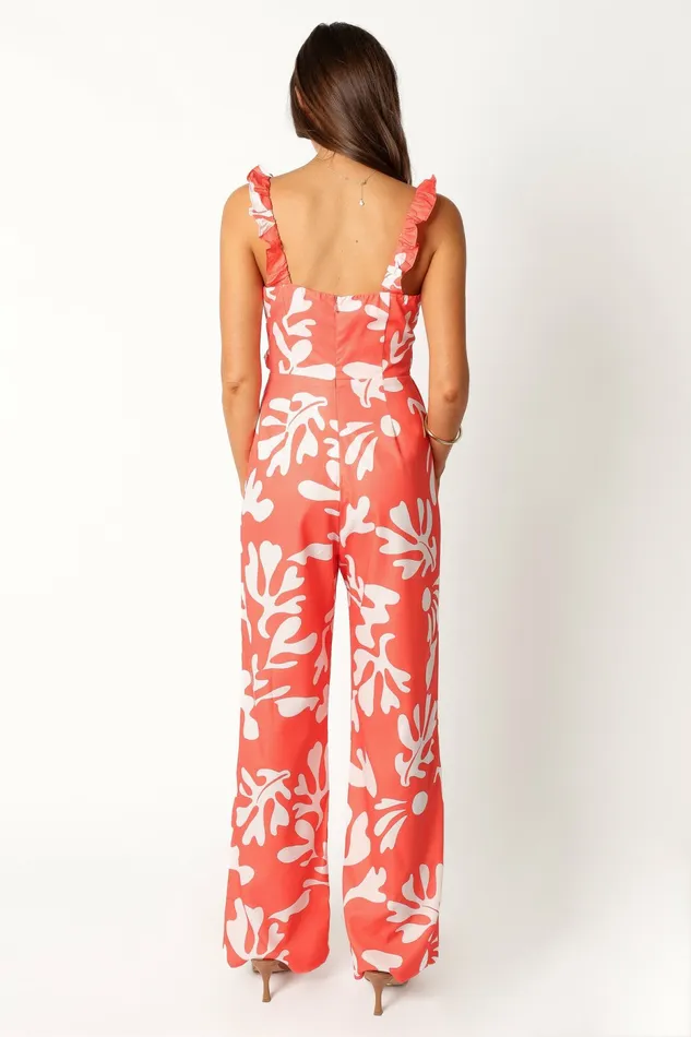 Jumpsuits and Rompers Women Petal and Pup Payton Jumpsuit Melon White
