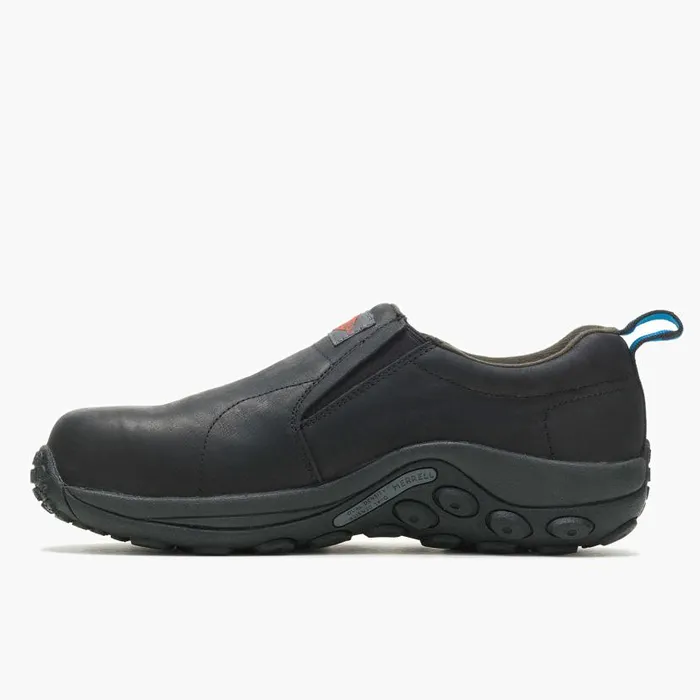 Jungle Moc Leather Comp Toe Work Shoe Black Men Merrell SlipOns Jungle Moc Leather Comp Toe Work Shoe Black Men Merrell SlipOns