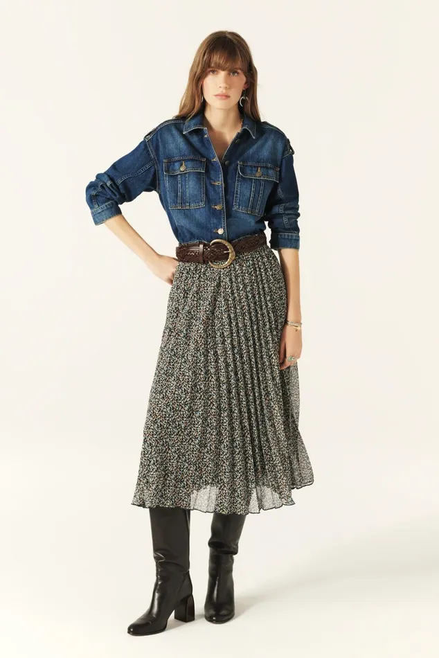 Kamy Skirt Kamy Blue Women Baandsh Skirts and Shorts