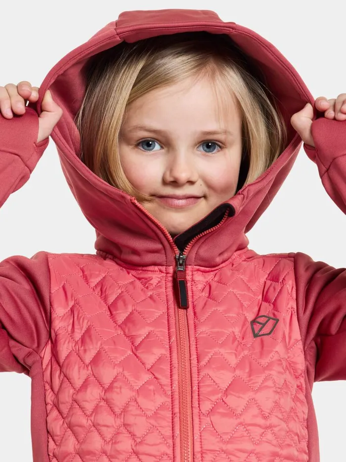 Kapris Kids039 FullZip Garnet Red Kids Didriksons Fleece and Midlayers