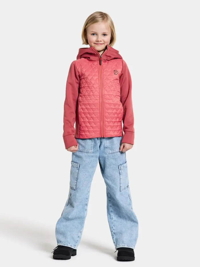 Kapris Kids039 FullZip Garnet Red Kids Didriksons Fleece and Midlayers