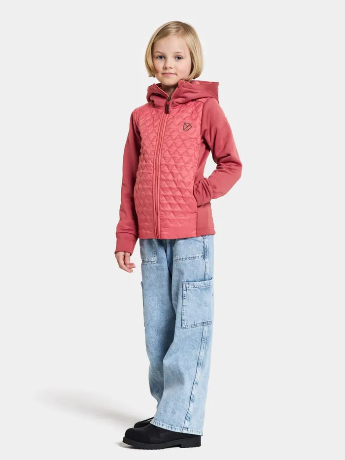 Kapris Kids039 FullZip Garnet Red Kids Didriksons Fleece and Midlayers