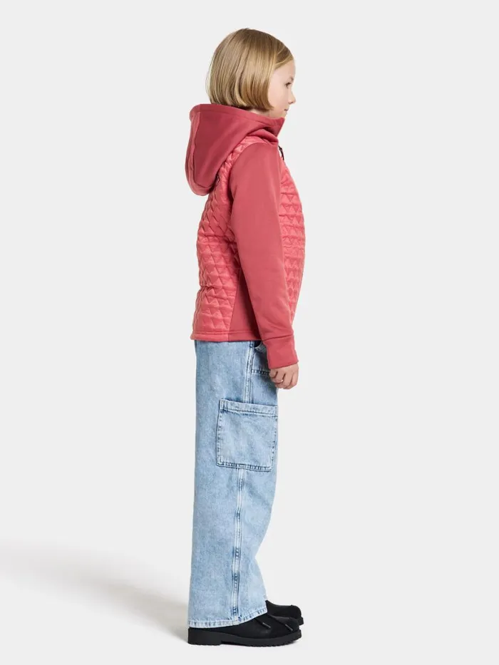 Kapris Kids039 FullZip Garnet Red Kids Didriksons Fleece and Midlayers
