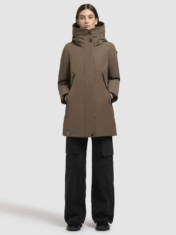 KHUJO Hoodies Women Jacke VIONA5 Taupe dunkel Taupe Dunkel
