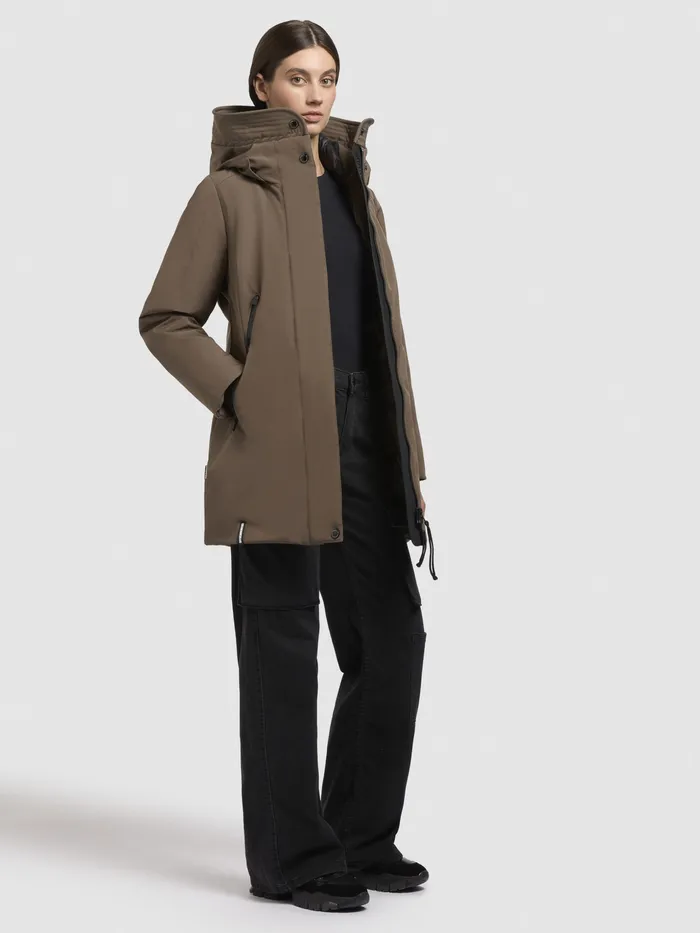 KHUJO Hoodies Women Jacke VIONA5 Taupe dunkel Taupe Dunkel