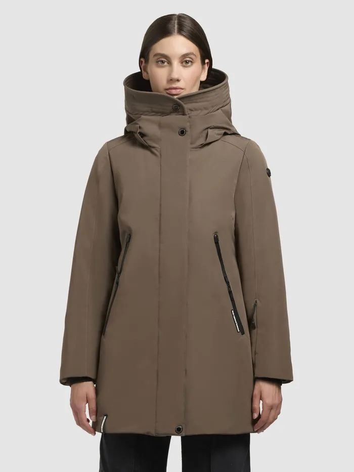 KHUJO Hoodies Women Jacke VIONA5 Taupe dunkel Taupe Dunkel