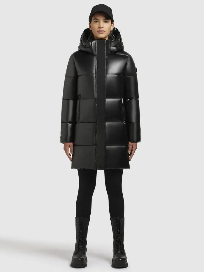 KHUJO Puffer Jackets Women Jacke HAYA SHINY Schwarz