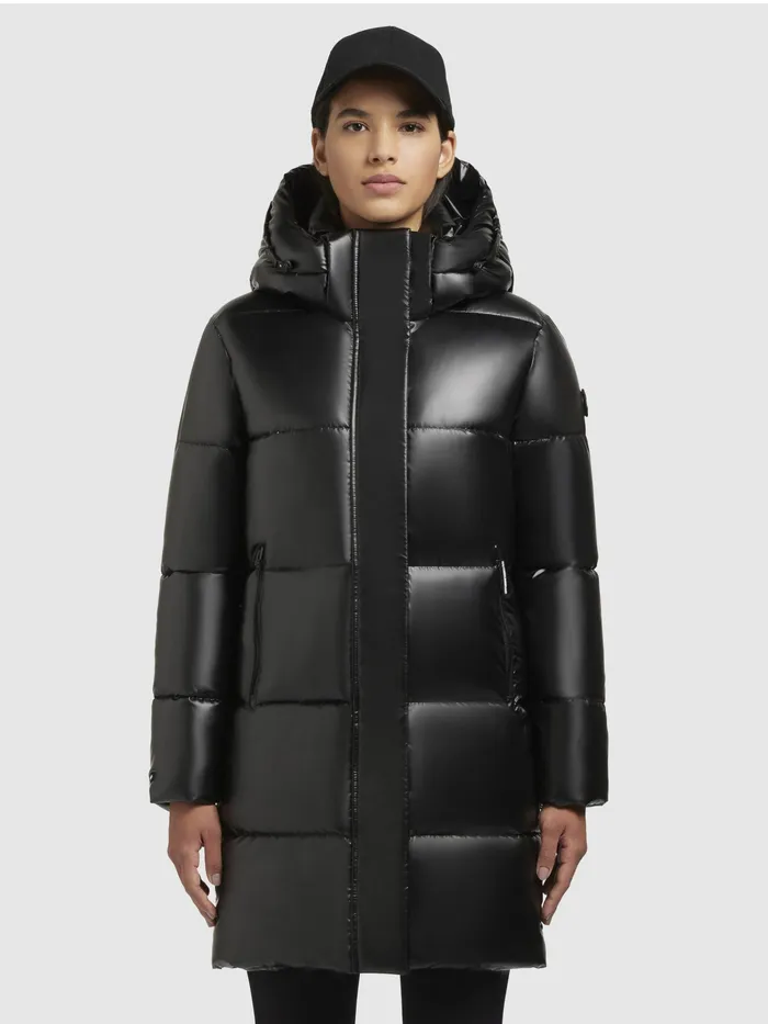 KHUJO Puffer Jackets Women Jacke HAYA SHINY Schwarz
