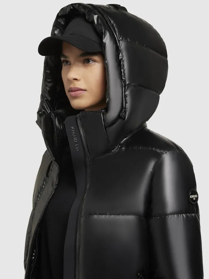 KHUJO Puffer Jackets Women Jacke HAYA SHINY Schwarz