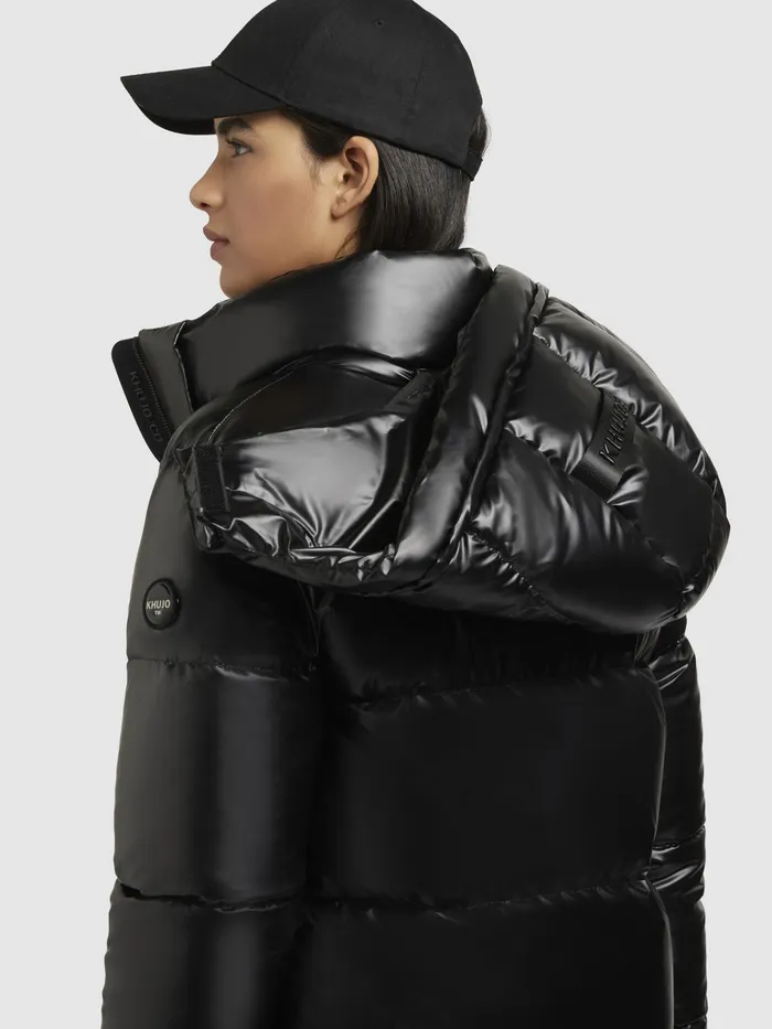 KHUJO Puffer Jackets Women Jacke HAYA SHINY Schwarz