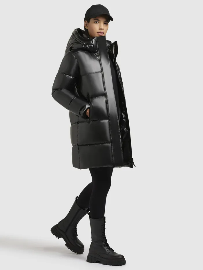 KHUJO Puffer Jackets Women Jacke HAYA SHINY Schwarz