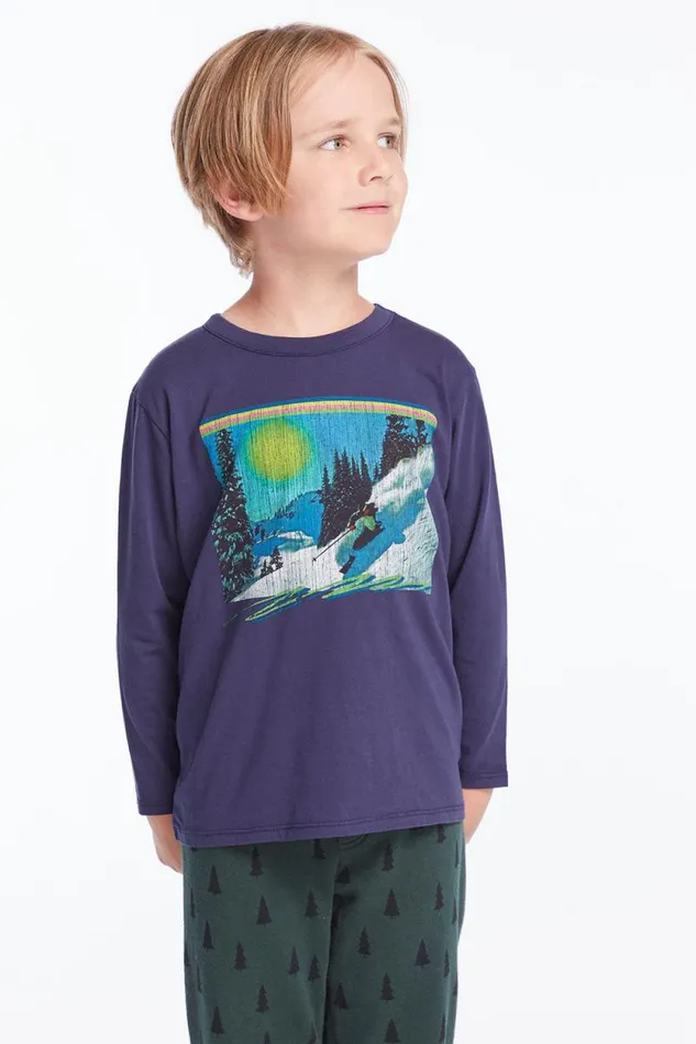 Kids Chaser Brand Boys 80s Ski Moment Boys Long Sleeve