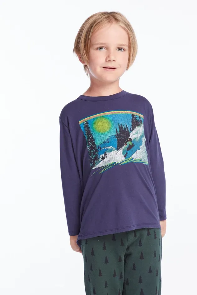 Kids Chaser Brand Boys 80s Ski Moment Boys Long Sleeve
