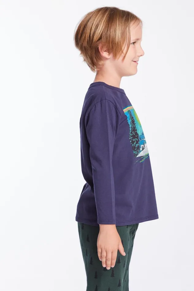 Kids Chaser Brand Boys 80s Ski Moment Boys Long Sleeve