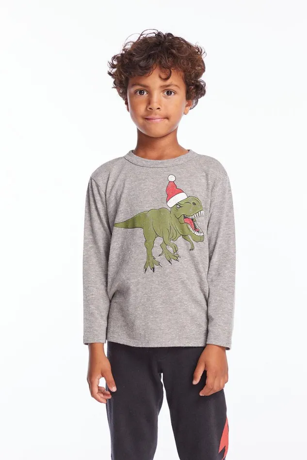Kids Chaser Brand Boys Dinosaur Santa Boys Long Sleeve