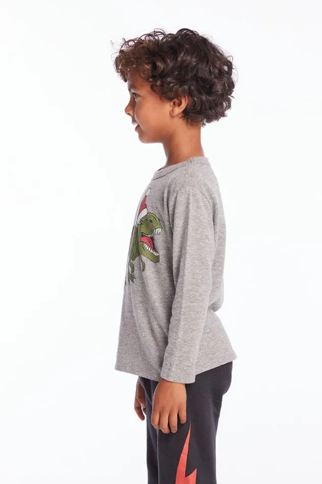 Kids Chaser Brand Boys Dinosaur Santa Boys Long Sleeve