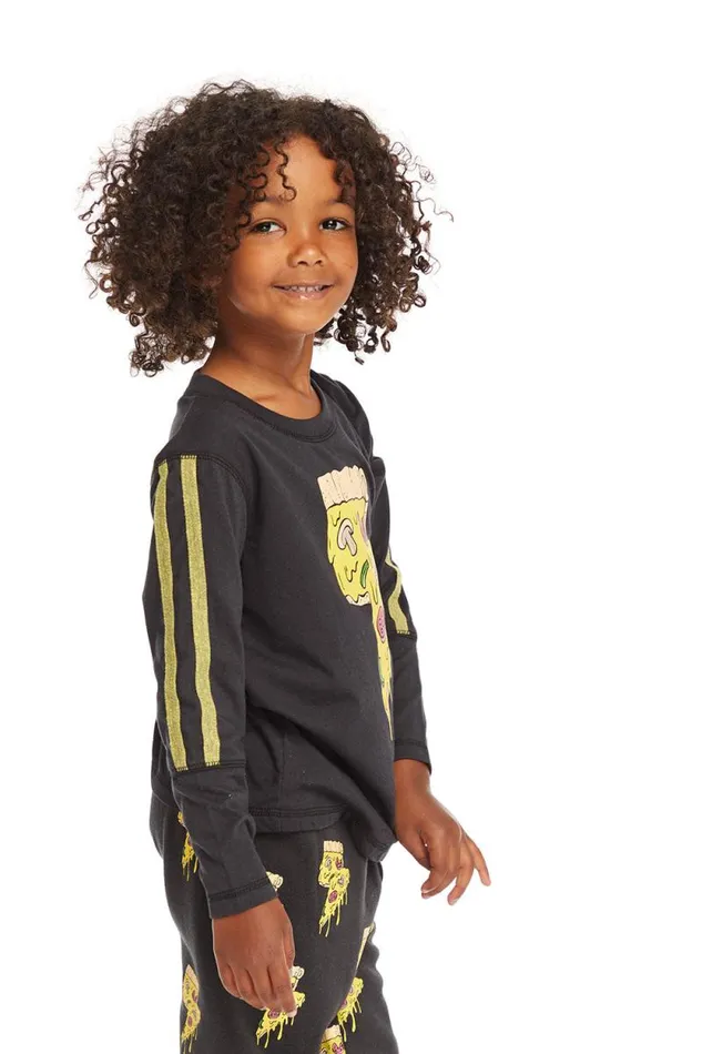 Kids Chaser Brand Boys Lightning Pizza Long Sleeve Pullover