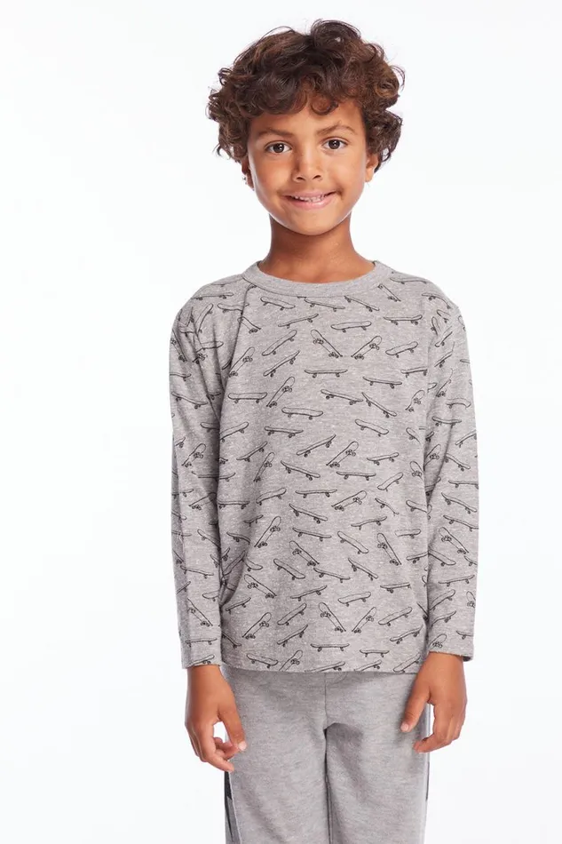 Kids Chaser Brand Boys Skateboard Toss Long Sleeve