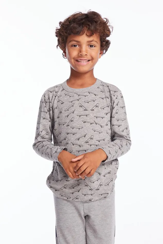 Kids Chaser Brand Boys Skateboard Toss Long Sleeve