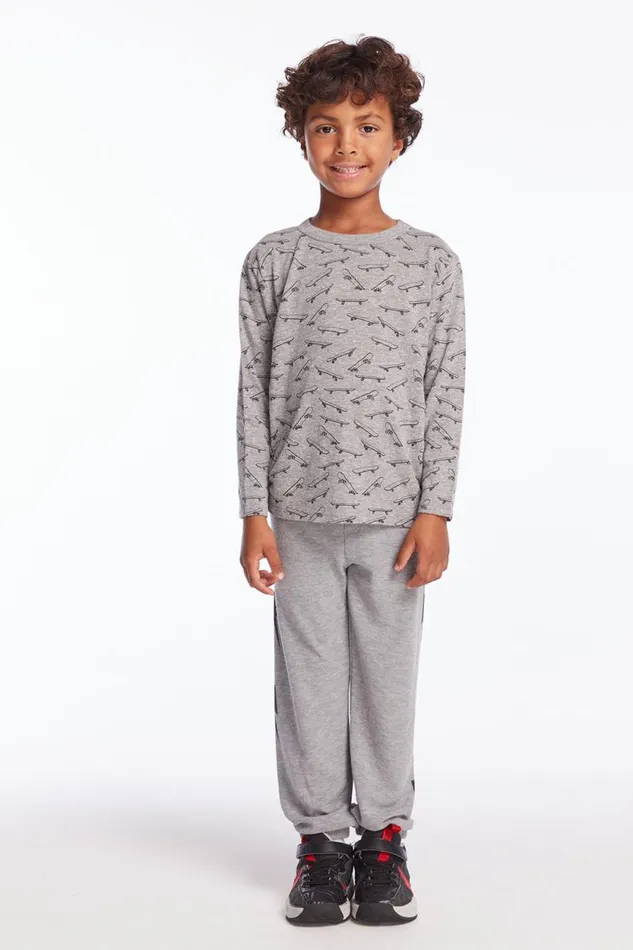 Kids Chaser Brand Boys Skateboard Toss Long Sleeve
