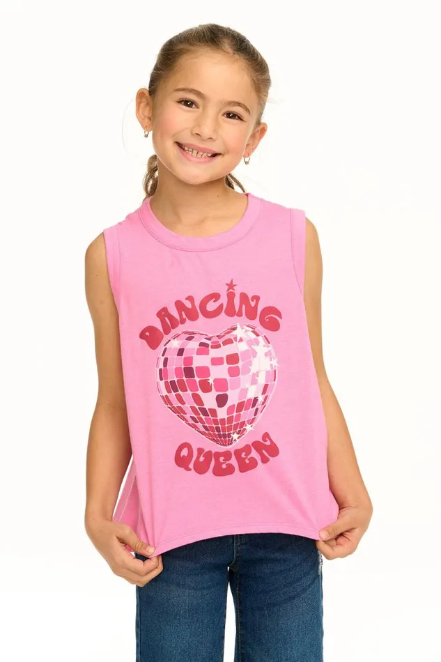 Kids Chaser Brand Girls Dancing Queen Flouncy Tank