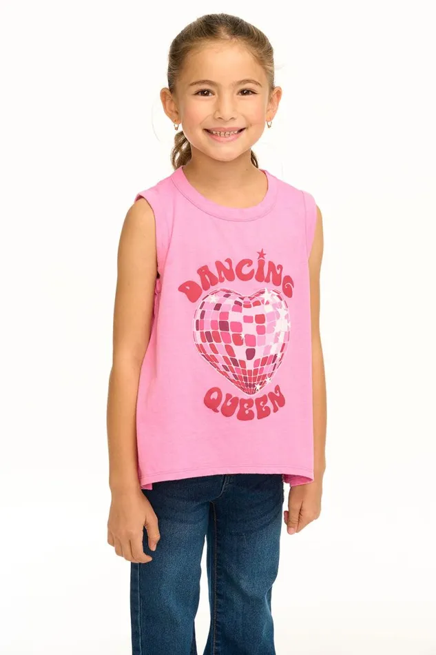 Kids Chaser Brand Girls Dancing Queen Flouncy Tank