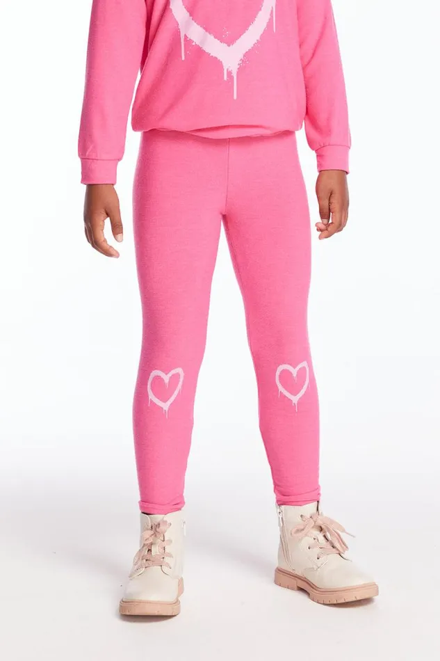 Kids Chaser Brand Girls Graffiti Heart Girls Pants