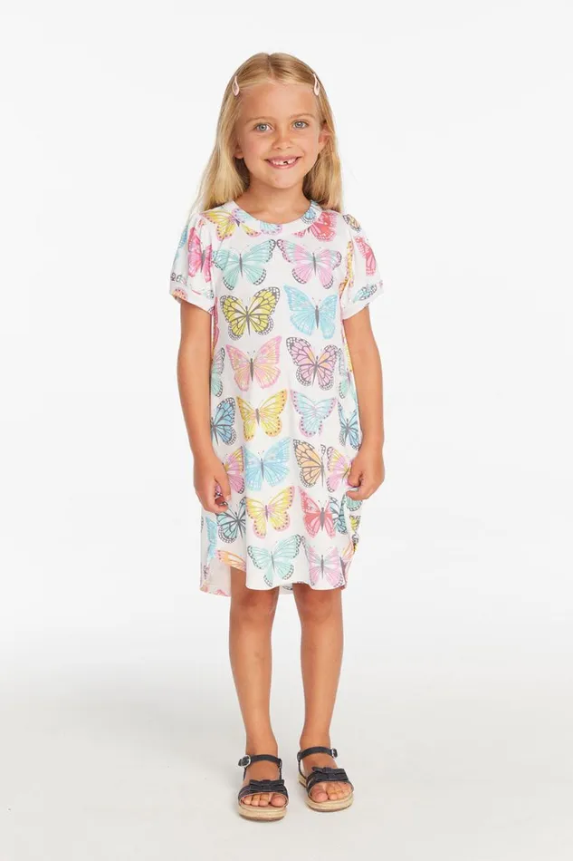 Kids Chaser Brand Girls Puff Sleeve 034She039s A Butterfly034 Dress