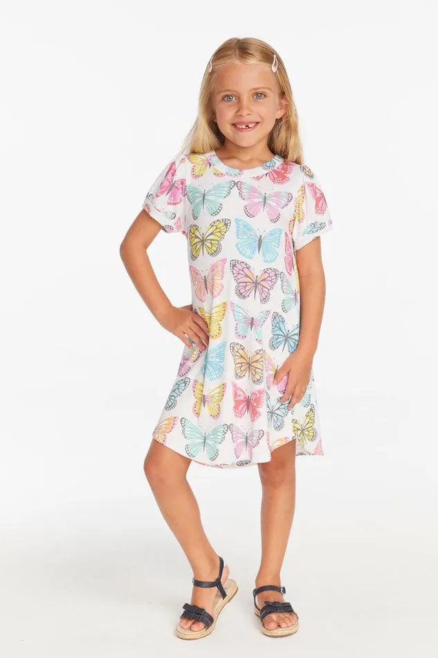 Kids Chaser Brand Girls Puff Sleeve 034She039s A Butterfly034 Dress