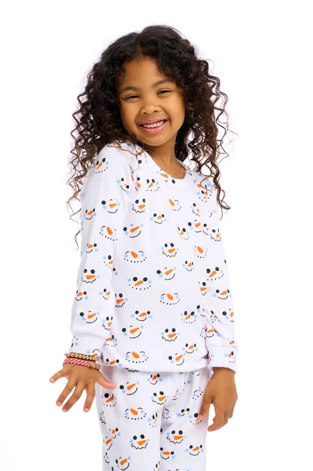 Kids Chaser Brand Girls Snowperson Pullover