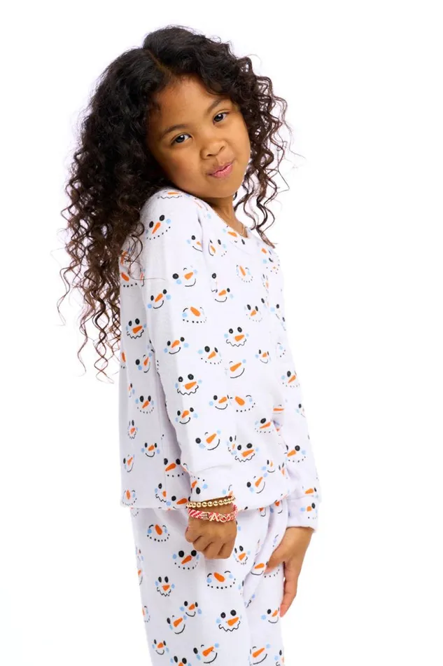 Kids Chaser Brand Girls Snowperson Pullover