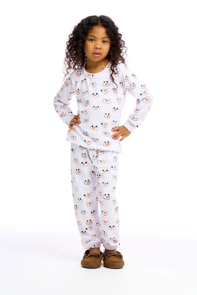 Kids Chaser Brand Girls Snowperson Pullover