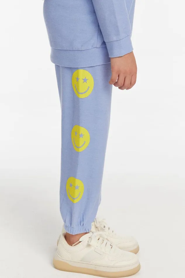 Kids Chaser Brand Girls Star Smiley Slim Slouchy Girls Pant