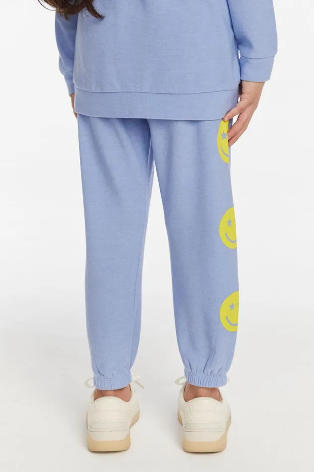Kids Chaser Brand Girls Star Smiley Slim Slouchy Girls Pant