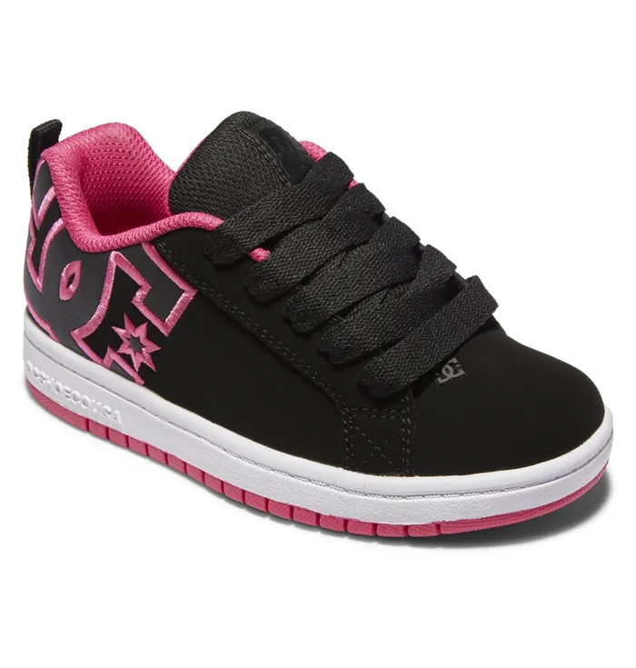 Kids DC Shoes Court Graffik Shoes blackpink stencil Sneakers