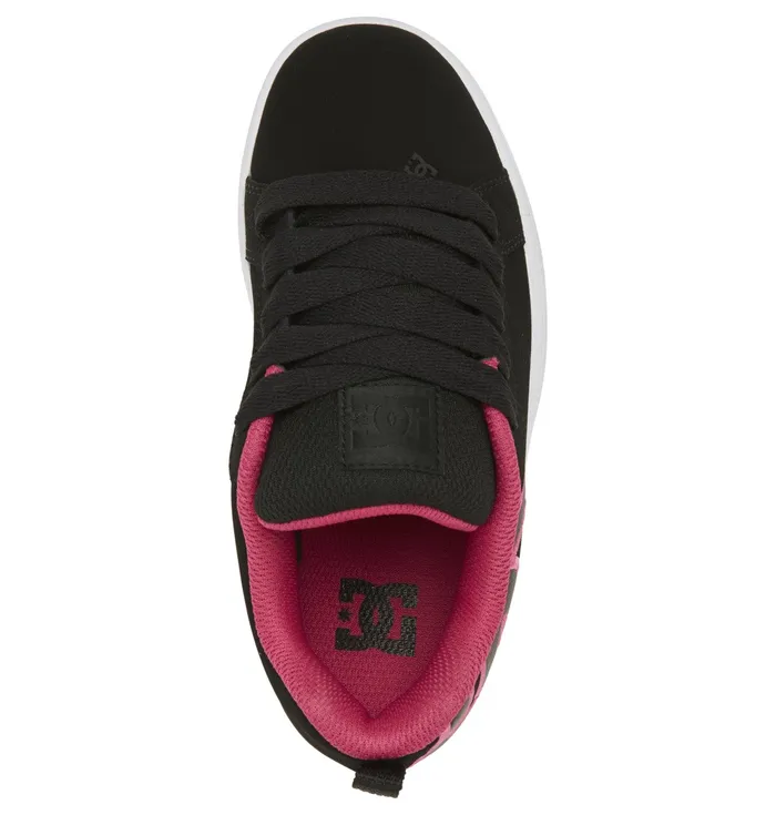 Kids DC Shoes Court Graffik Shoes blackpink stencil Sneakers