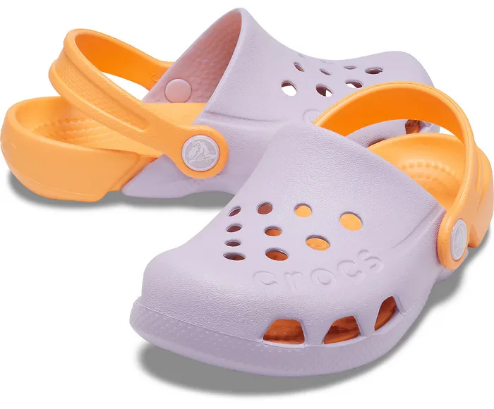 Kids Electro Clog LavenderCantaloupe Clogs Crocs GirlsBoys