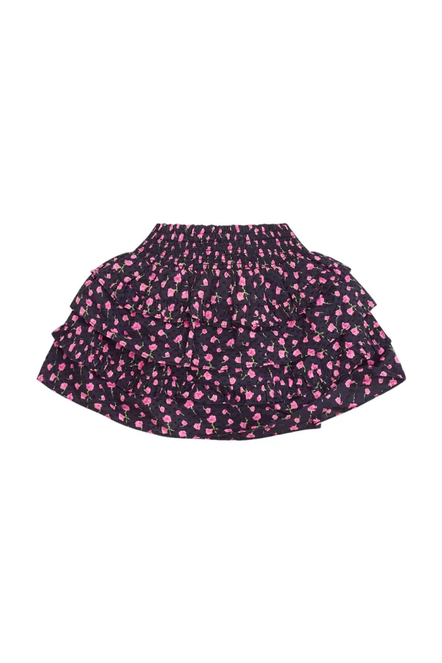 Kids LoveShackFancy Girls Girls Billie Cotton Floral Skirt Pink Noir