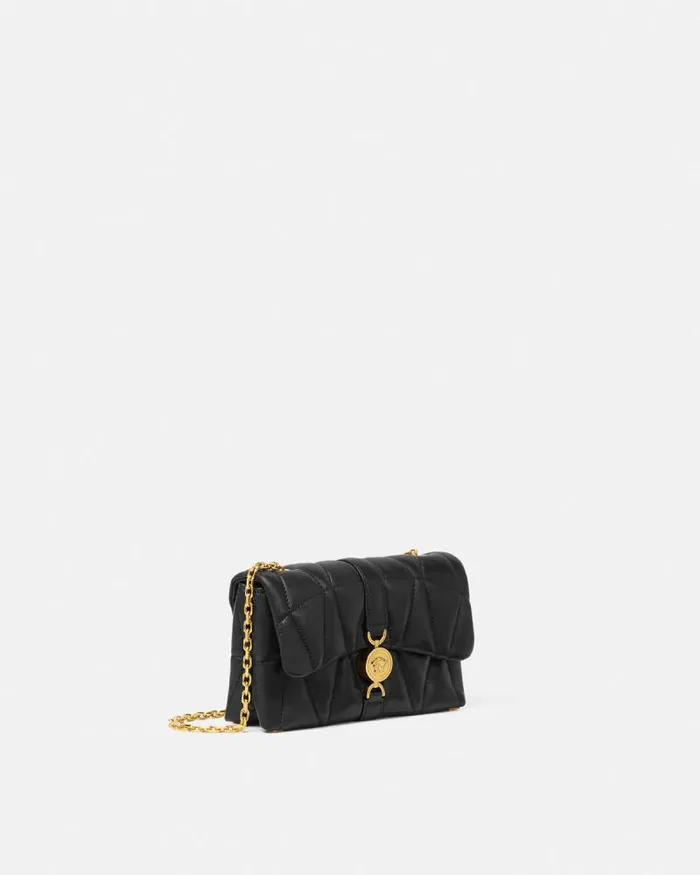 Kleio Quilted Mini Bag Blackgold Women Versace Mini Bags and Clutches